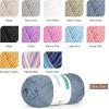 Katech Pure Cotton Yarn for Crocheting & Knitting–Soft Sport Weight CYC #2, 6 Skeins (50g Each, 300g Total), Ideal Crochet Yarn for Dishcloths, Baby Clothes, Socks, Lightweight Scarves（Soft White）(Blue Gray)