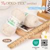 Katech Pure Cotton Yarn for Crocheting & Knitting–Soft Sport Weight CYC #2, 6 Skeins (50g Each, 300g Total), Ideal Crochet Yarn for Dishcloths, Baby Clothes, Socks, Lightweight Scarves（Soft White）(Buttercream)