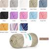 Katech Pure Cotton Yarn for Crocheting & Knitting–Soft Sport Weight CYC #2, 6 Skeins (50g Each, 300g Total), Ideal Crochet Yarn for Dishcloths, Baby Clothes, Socks, Lightweight Scarves（Soft White）(Khaki Green)