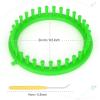 Katech Round Knitting Looms Set 14 cm Diameter Blue Plastic Weaving Looms Scarf Hats Making Tools DIY Crocheting Handmade Craft Kit with a Crochet Hook and Needle for Knitting Lovers (Blue)(Green (24 cm / 9.5 inch))