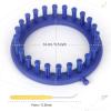 Katech Round Knitting Looms Set 14 cm Diameter Blue Plastic Weaving Looms Scarf Hats Making Tools DIY Crocheting Handmade Craft Kit with a Crochet Hook and Needle for Knitting Lovers (Blue)(Blue (14 cm / 5.5 inch))