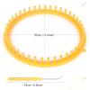 Katech Round Knitting Looms Set 14 cm Diameter Blue Plastic Weaving Looms Scarf Hats Making Tools DIY Crocheting Handmade Craft Kit with a Crochet Hook and Needle for Knitting Lovers (Blue)(Yellow (29 cm / 11.4 inch))
