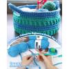 Katech T-Shirt Yarn in Pink for Crocheting, 4x100g/130yds Elastic Fabric Kit for Knitting & Hand DIY Projects, Home Decor(blue)
