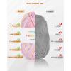 Katech T-Shirt Yarn in Pink for Crocheting, 4x100g/130yds Elastic Fabric Kit for Knitting & Hand DIY Projects, Home Decor(dark blue)