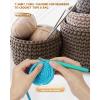 Katech T-Shirt Yarn in Pink for Crocheting, 4x100g/130yds Elastic Fabric Kit for Knitting & Hand DIY Projects, Home Decor(lightbrown)
