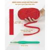 Katech T-Shirt Yarn in Pink for Crocheting, 4x100g/130yds Elastic Fabric Kit for Knitting & Hand DIY Projects, Home Decor(red)