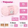 Katech Velvet Chenille Yarn for Crocheting-6 Pack of 50g/1.76oz-4 Medium (Worsted), Sparkle Chenille Yarn for Knitting, Fluffy Plush Baby Yarns for Blankets, Stuffed Animals, Scarves(Bright Yellow)(Pale Pink)