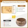 Katech Wooden Yarn Bowl for Knitting, Yarn Holder for Crocheting with 3 Holes, Extra Large Crochet Bowls Wool Storage for Knitter & Crocheter Tangle-Free Crafting, Gifts for Yarn Lovers-11″ x6″ x4.7″