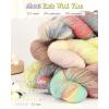 Katech Wool Yarn for Crocheting- 3 Pack 10.58oz/300g Cashmere Yarn- 52% Wool, 10% Cashmere, 38% Polyester, DK Weight Yarns #3-885 Yards Hand Dyed Yarns for Knitting Socks Sweater Shawl-Black Red(gradient E)