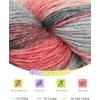 Katech Wool Yarn for Crocheting- 3 Pack 10.58oz/300g Cashmere Yarn- 52% Wool, 10% Cashmere, 38% Polyester, DK Weight Yarns #3-885 Yards Hand Dyed Yarns for Knitting Socks Sweater Shawl-Black Red(gradient D)