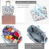 Katech Yarn Storage Bag-Large Capacity Knitting Crochet Bag Organizer-Multipocket Portable Crochet Yarn Storage Organizer for Crocheting Project, Knitting Needles, Crochet Hooks and Yarn(blue cat)