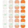 Katech 1OO% Cotton Yarn for Crocheting & Knitting–12-Color of 137 Yards/1.76 oz Baby Cotton Yarn Sport Weight CYC #2-Soft & Breathable-Ideal for Dishcloths, Baby Clothes, Potholders(F)