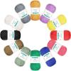 Katech 1OO% Cotton Yarn for Crocheting & Knitting–12-Color of 137 Yards/1.76 oz Baby Cotton Yarn Sport Weight CYC #2-Soft & Breathable-Ideal for Dishcloths, Baby Clothes, Potholders(C)