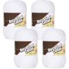 Katech 1OO% Mercerized Cotton Yarn for Crocheting & Knitting–Soft Sport Weight CYC #2, 4 Pcs 3.52 Oz (100g)/273 Yd (250m), Ideal Crochet Yarn for Blankets, Clothes, Opera Cape, Bags, Dishcloth (A)(Pure white)