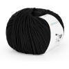 Katech 20 Skeins Cotton Yarn for Crocheting-55% Cotton 45% Acrylic-4 Medium (Worsted)-Super Soft Milk Cotton Yarn-Great Crochet and Knitting Starter Kit for Colorful Craft(Black)