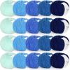 Katech 20 Skeins Cotton Yarn for Crocheting-55% Cotton 45% Acrylic-4 Medium (Worsted)-Super Soft Milk Cotton Yarn-Great Crochet and Knitting Starter Kit for Colorful Craft(Color F)