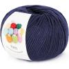 Katech 20 Skeins Cotton Yarn for Crocheting-55% Cotton 45% Acrylic-4 Medium (Worsted)-Super Soft Milk Cotton Yarn-Great Crochet and Knitting Starter Kit for Colorful Craft(Deep Blue)