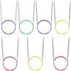 Katech 24 inch (60cm) Circular Knitting Needles Set, 2.75mm-5.00mm Stainless Steel Knitting Needles with Cables, 7 Sizes Round Needle for Sweaters, Hats, Socks, Scarves(40IN)