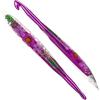 Katech 5mm Crochet Hooks with Floral Pattern-Elegant &Unique Crochet Needles-Longer Smooth Glide Crocheting Hook for Arthritic Hands, Beginners & Professional Ideal Crochet Gift(H)(10.0mm)