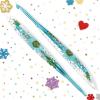Katech 5mm Crochet Hooks with Floral Pattern-Elegant &Unique Crochet Needles-Longer Smooth Glide Crocheting Hook for Arthritic Hands, Beginners & Professional Ideal Crochet Gift(H)(5.0mm)