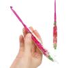 Katech 5mm Crochet Hooks with Floral Pattern-Elegant &Unique Crochet Needles-Longer Smooth Glide Crocheting Hook for Arthritic Hands, Beginners & Professional Ideal Crochet Gift(H)(4.5mm)