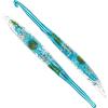 Katech 5mm Crochet Hooks with Floral Pattern-Elegant &Unique Crochet Needles-Longer Smooth Glide Crocheting Hook for Arthritic Hands, Beginners & Professional Ideal Crochet Gift(H)(7.0mm)