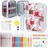 Katech Crochet Hooks Kit with Case, 85-Piece Crochet Hooks Set, Ergonomic Crochet Hook Crochet Needles Weave Yarn Kits DIY Hand Knitting Art Tools for Beginners and Experienced Lovers(Upgraded Crochet Set)