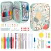 Katech Crochet Kit for Beginners, Beginner Crochet Kit for Adults-Crochet Kits Includes Crochet Hooks Knitting Bag Crochet Yarn for Crocheting Instruction Knitting Kit Crochet Supplies Gift(Green)