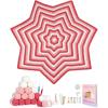 Katech Crochet Kit for Beginners, Learn to Crochet Granny Square Star Blanket Kits w/Step-by-Step Video Tutorials-Complete Beginner Crocheting Kit for Adults Kids-Easy Knitting Kit w/Enough Soft Yarn(pink)
