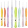 Katech Inline Crochet Hooks Set for Beginners, 8 Pcs 2.5mm-6mm(C-J) Non Slip Crochet Hooks Ergonomic Soft Grip for Crocheting Arthritic Hands, Deep Hook Crochet Needles for Yarn Craft