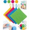 Katech Knitting Kit for Beginners-Learn to Knit Dishcloth-Beginner Knitting Kit for Adults with Knitting Book, Knitting Needles,Beginner Yarn, Yarn Needle, Craft Kits Gift (Beginner to Expert)(Colorful A)