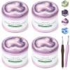 Katech Ombré Yarn for Crocheting-Gradient Cake Yarn-4x100g 60% Cotton 30% Acrylic 10% Wool-Ombré Multicolor Soft Rainbow Cotton Crochet Yarn for Scarves, Shawls, Blankets and Garments(G)(C)