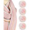 Katech Ombré Yarn for Crocheting-Gradient Cake Yarn-4x100g 60% Cotton 30% Acrylic 10% Wool-Ombré Multicolor Soft Rainbow Cotton Crochet Yarn for Scarves, Shawls, Blankets and Garments(G)(B)