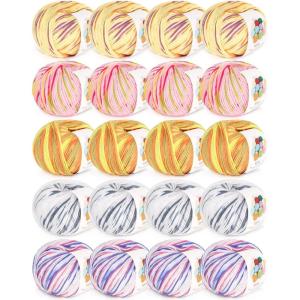 Katech 20 Skeins Cotton Yarn for Crocheting-55% Cotton 45% Acrylic-4 Medium (Worsted)-Super Soft Milk Cotton Yarn-Great Crochet and Knitting Starter Kit for Colorful Craft(Color G)