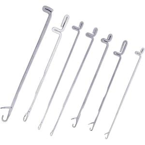 Katech 7 pcs Latch Crochet Hooks Sewing Needles DIY Weave Knitting Tools for Revamping Sweater or Socks