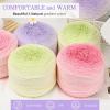 Katech 2 Gradient Yarn for Crocheting Knitting- Gradient Yarn Cake -2 x 230g/8.11oz 45% Cotton 55% Acrylic-Perfect for Scarves, Shawls and Blanket-Grass Green(Purple)