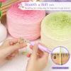 Katech 2 Gradient Yarn for Crocheting Knitting- Gradient Yarn Cake -2 x 230g/8.11oz 45% Cotton 55% Acrylic-Perfect for Scarves, Shawls and Blanket-Grass Green(Purple)