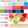 Katech 20 Mini 1OO% Cotton Yarn for Crocheting-2 Sport Weight-1780yd of Baby Yarns for Crafts-Multicolor Yarn Set for knitting Baby Clothes, Rainbow Afghan-Starter Kit for Beginner&Crocheter(25g/89yd)