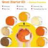 Katech 20 Skeins Cotton Yarn for Crocheting,Crochet Kit for Adults Advanced Learn to Crochet Floral Granny Square Kit
