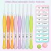 Katech 8 Pcs Inline Crochet Hooks Set, Ergonomic Non Slip Crochet Hook for Crocheting Beginners, Soft Grip Crochet Hooks for Arthritic Hands, Extra Deep Hook Crochet Needles 2.5mm-6mm(C-J)(2.5mm – 6mm)