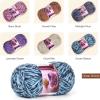 Katech Bulky Yarn for Crocheting-Soft Thick Yarn with Vibrant Colors-3 Pack of 3.52oz/100g-Acrylic-#4 Worsted (Medium)-Perfect for Blankets, Scarves, Shawls and Garments-(Ocean Breeze)(Ocean Breeze)