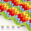 Katech Crochet Kit for Beginners Adults – Learn to Crochet Granny Square Shawl Kit with Step-by-Step Tutorials-Enough Yarn for Crocheting-Ergonomic Crochet Hooks and All Accessories You Need