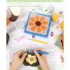 Katech Crochet Kit for Beginners, Crochet Kit for Adults Advanced Learn to Crochet Floral Granny Square Kit W/Crochet Blocking Mat Enough Yarn, Beginner Crochet Kit W/Step-by-Step Instructions