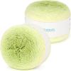 Katech 2 Gradient Yarn for Crocheting Knitting- Gradient Yarn Cake -2 x 230g/8.11oz 45% Cotton 55% Acrylic-Perfect for Scarves, Shawls and Blanket-Grass Green(Green)