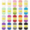Katech 20 Mini 1OO% Cotton Yarn for Crocheting-2 Sport Weight-1780yd of Baby Yarns for Crafts-Multicolor Yarn Set for knitting Baby Clothes, Rainbow Afghan-Starter Kit for Beginner&Crocheter(25g/89yd)