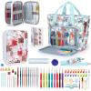 Katech 99 PCS Crochet Hooks Set with Case,Upgraded Crochet Bag Organizer Yarn Storage Bag-Extra Long Crochet Needles-All-in-one Crochet Hooks Kit for Beginners Adults Kids