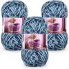 Katech Bulky Yarn for Crocheting-Soft Thick Yarn with Vibrant Colors-3 Pack of 3.52oz/100g-Acrylic-#4 Worsted (Medium)-Perfect for Blankets, Scarves, Shawls and Garments-(Ocean Breeze)(Ocean Breeze)
