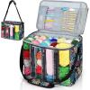 Katech Knitting Bag Large Crochet Bag,Totes Organizer, Traveling Crochet Bags Yarn Bag for Carrying Crochet Hooks, Knitting Kit, Skein Yarn Wool, Project, Knitting & Crochet Supplies