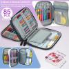 Katech 85 PCS Crochet Hooks Set with Case,Upgraded Crochet Bag Organizer Yarn Storage Bag-Extra Long Crochet Needles-All-in-one Crochet Hooks Kit for Beginners Adults Kids