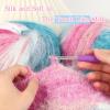 Katech Gradient Cake Yarn for Crocheting-Wool Knitting Yarn-Super Soft-2 Pack of 100g/3.52 oz-35% Plush Wool 30% Acrylic,35% Nylon- (Worsted)-Perfect for Blankets, Scarves, Shawls and Garments (D)